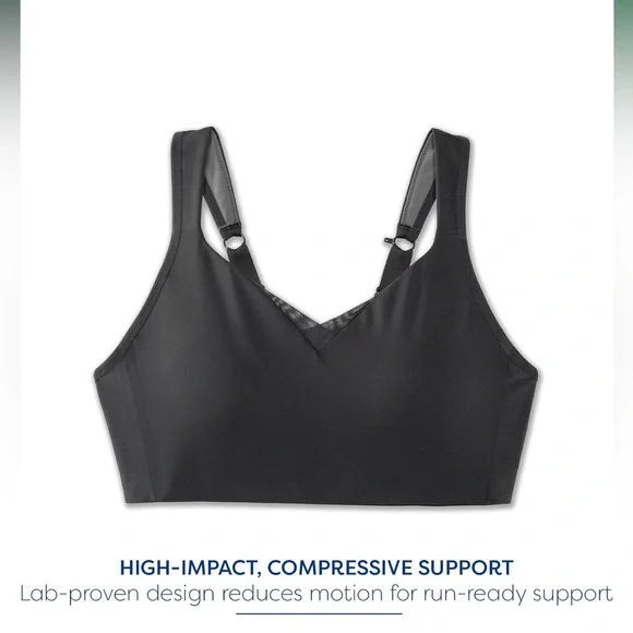 NWOT Elegant Black Sports Bra - Picture 2 of 8
